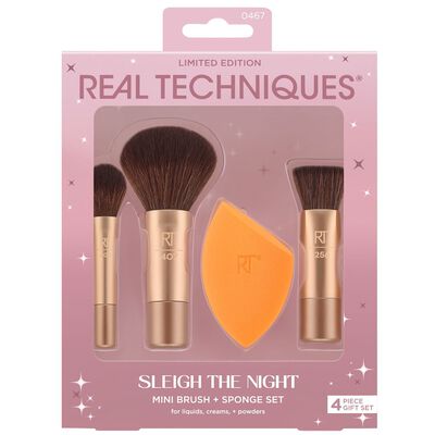 KIT MINI PINC&Eacute;IS E ESPONJA REAL TECHNIQUES SLEIGH THE NIGHT